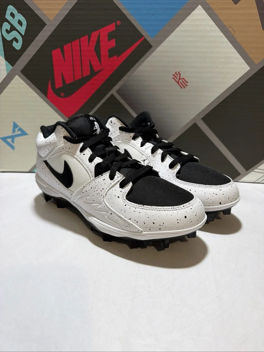 Air Jordan Stadium 90 Low TD White Black Cleats HQ0210-100 Men’s
